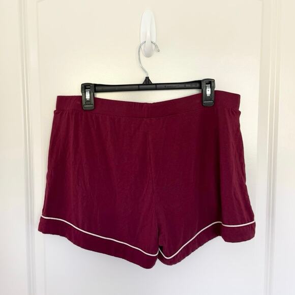 Kindred Bravely Clea Bamboo Pajama Shorts Maroon XL - Picture 3 of 5